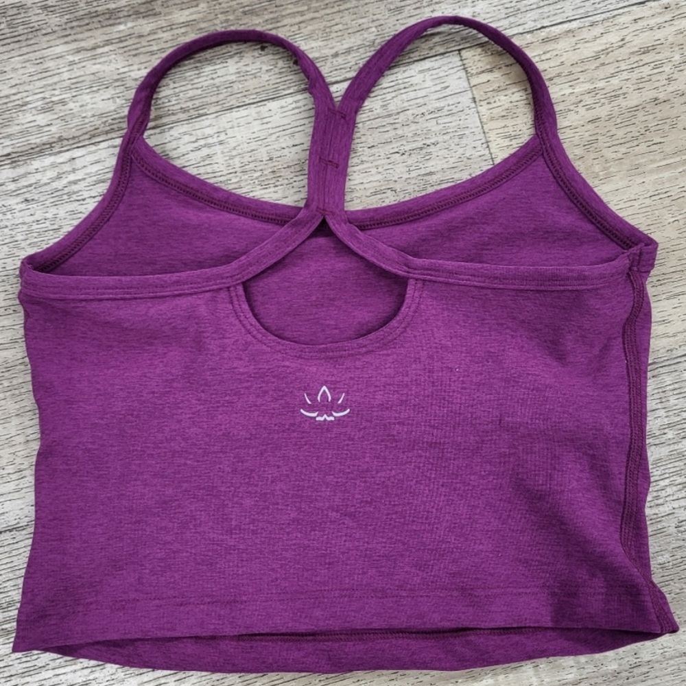 Beyond Yoga Spacedye Slim Racerback Cropped Tank Purple Small - Picture 2 of 3